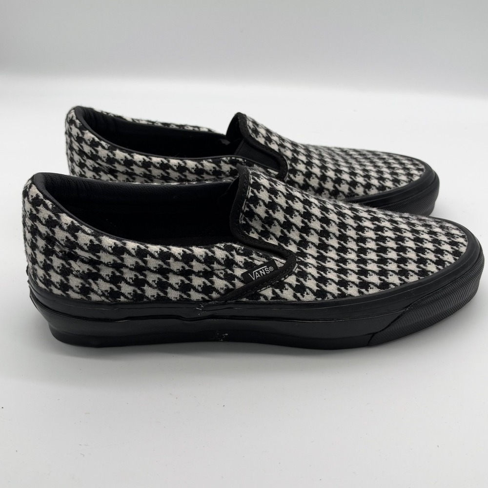 Vans LX Classic 98 Slip-On Houndstooth Black White Men 7.5 Women 9 Sneakers NWOT - Picture 3 of 8